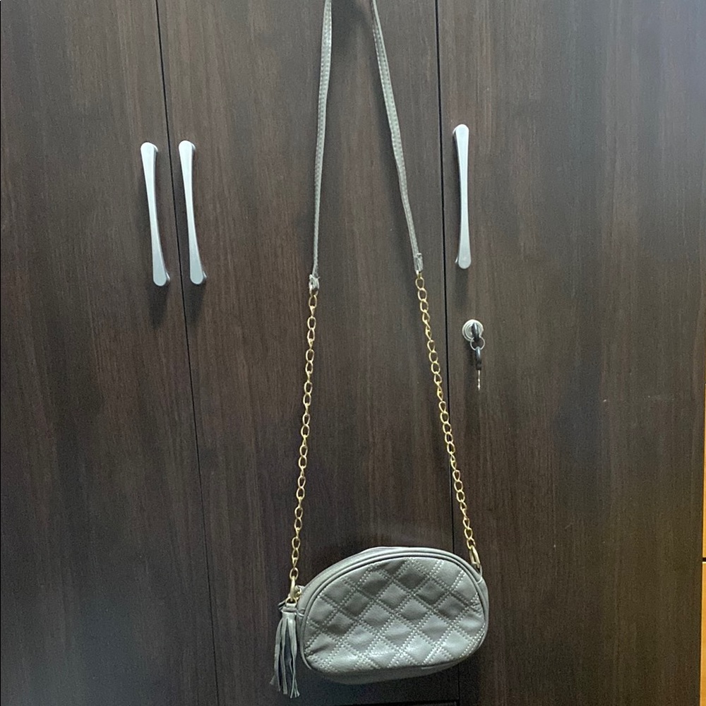 Gray Crossbody Bag